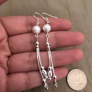 925 sterling silver dangle earrings NWOT